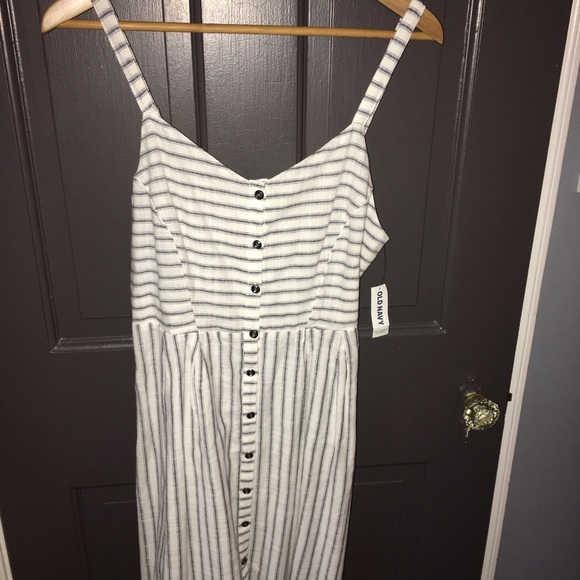 Old Navy Dresses & Skirts - Old Navy Blue and Cream Striped Sundress