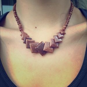 Brown Squared Necklace