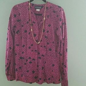 Printed silk blouse!