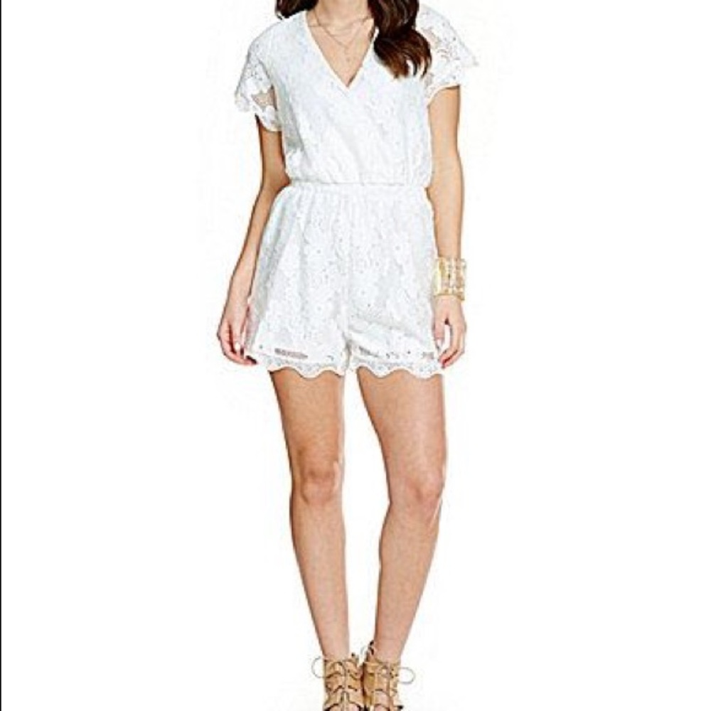 GB white lace romper