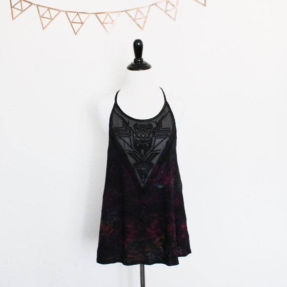 {Urban Outfitters} | Sheer Front Caged Back Top