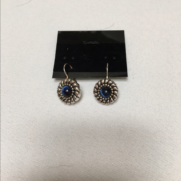 Faux Sapphire Earrings