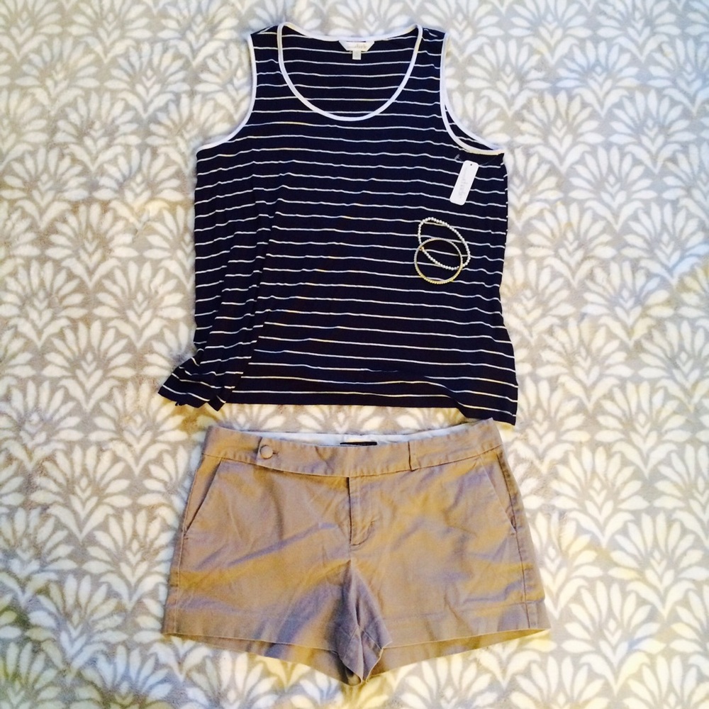 NWT Knit Navy & White Striped Tank ⚓️