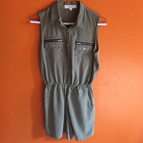 Olive green romper