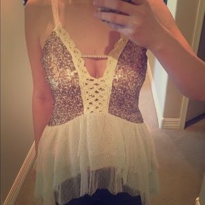 Sequin and mesh Gimmicks tank