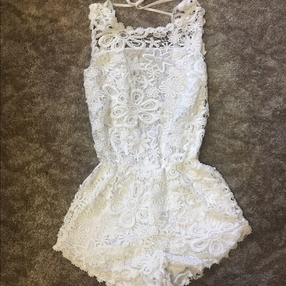 White floral romper