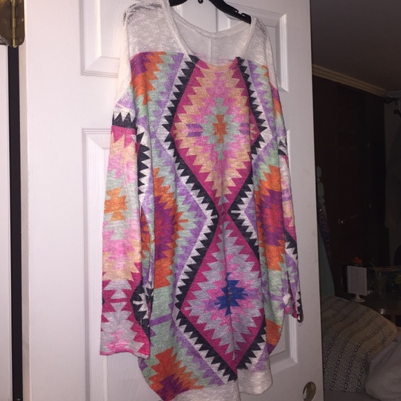 Long Aztec sweater