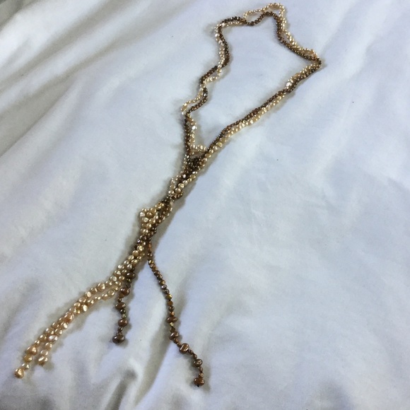 Hand tied freshwater pearl necklace