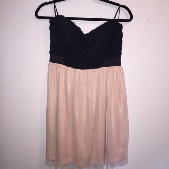 BLACK AND PINK DRESS