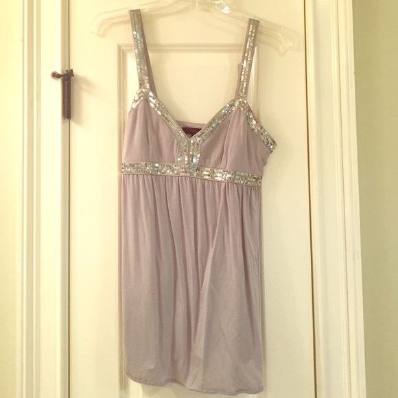 Express Tops - Express-Silver w/ Sequins-Perfect date night 💑