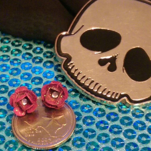 Rose Stud Earrings - Picture 1 of 1