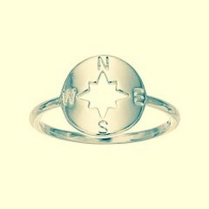 Gold toned compass ring