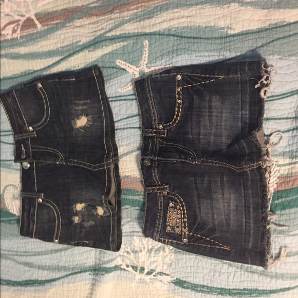 2 L.A idol jean skirts