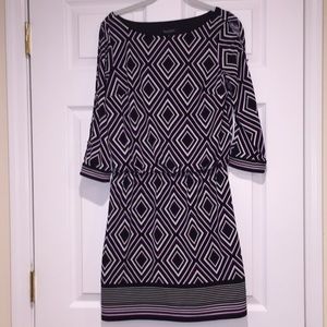 WHBM Geo Print Dress