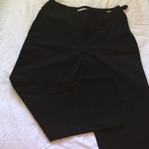 Black Stretch Twill St John Sport cropped pants