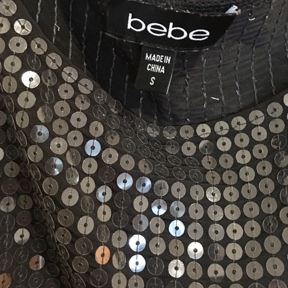 Sequin BEBE top - Picture 2 of 2