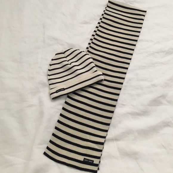 St. James stripe hat and scarf!