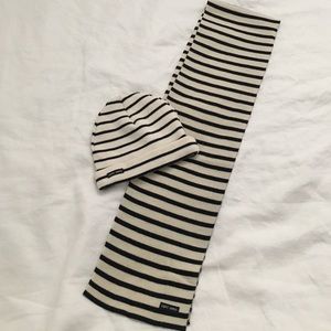 St. James stripe hat and scarf!