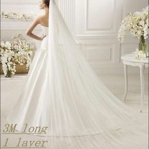 Cathedral Wedding Veil Ivory with Comb