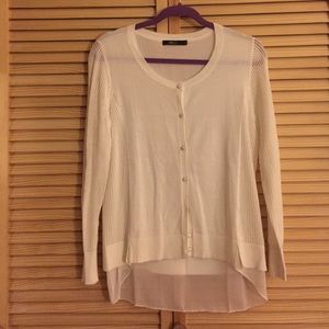 G2000 white button down cardigan