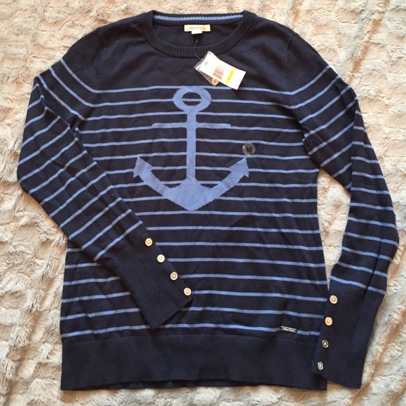 New Striped Anchor Sweater