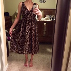 Forever 21 Leopard tea length Dress