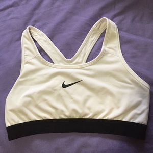 Nike white sports bra