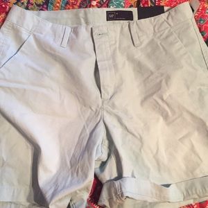 Powder blue Gap boyfriend roll up shorts size 10.