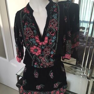 Hand embroidered dress from India