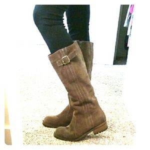 Tall suede brown merona boots