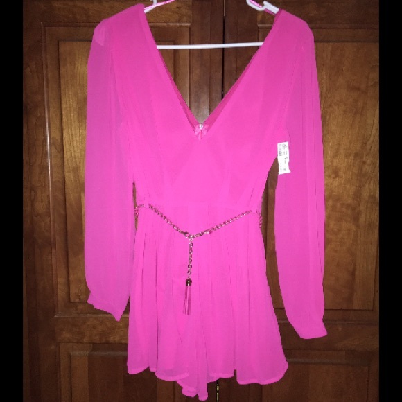 Foxy Lady pink Romper size small