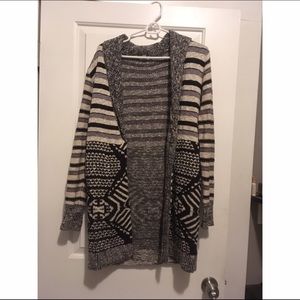 Long Cardigan - Aztec pattern