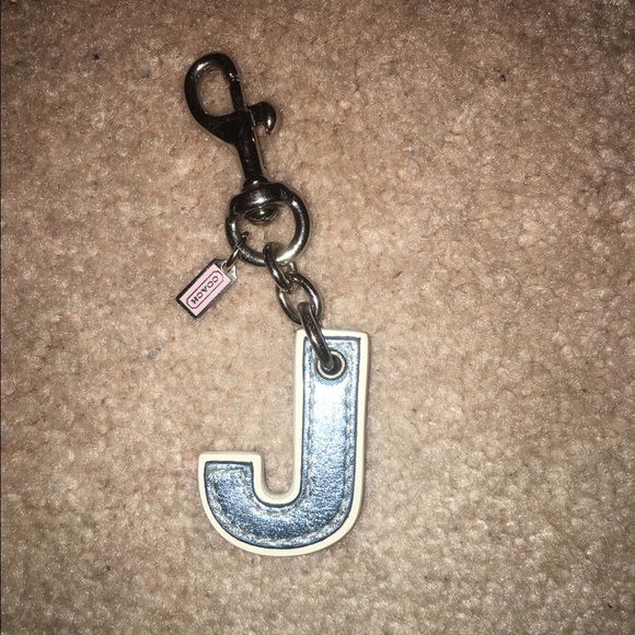 Coach "J" keychain