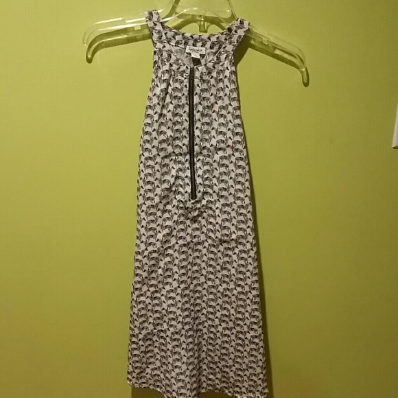 XS Zebra Print Sleeveless Zipper Dress by Splendid