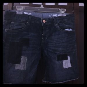 Gap 1969 Collection Patchwork Denim Shorts