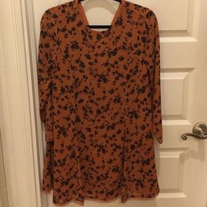URBAN OUTFITTERS orange floral dress