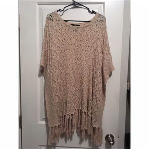 Poncho style sweater