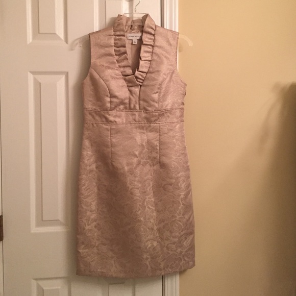Ronni Nicole Nude with Gold Accent Dress