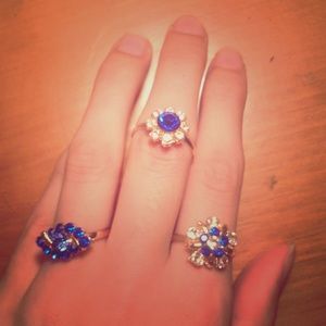 Set of three unique rings.