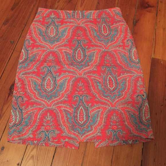 Paisley Pink Pencil Skirt