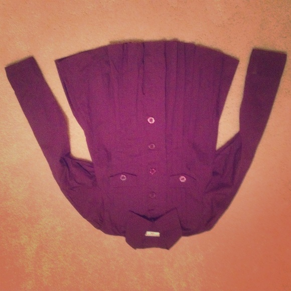 Cute purple blouse with pleats! Adorable!