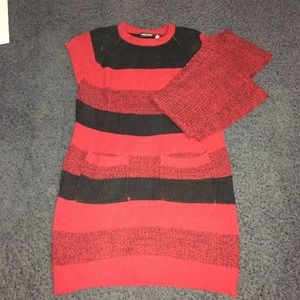 Jennifer Lauren 2x sweater dress w/infinity scarf