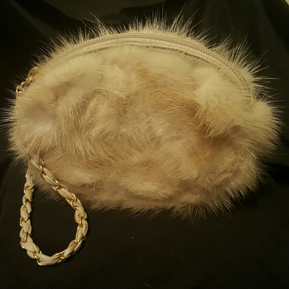 Vintage real fur small clutch from the 40's