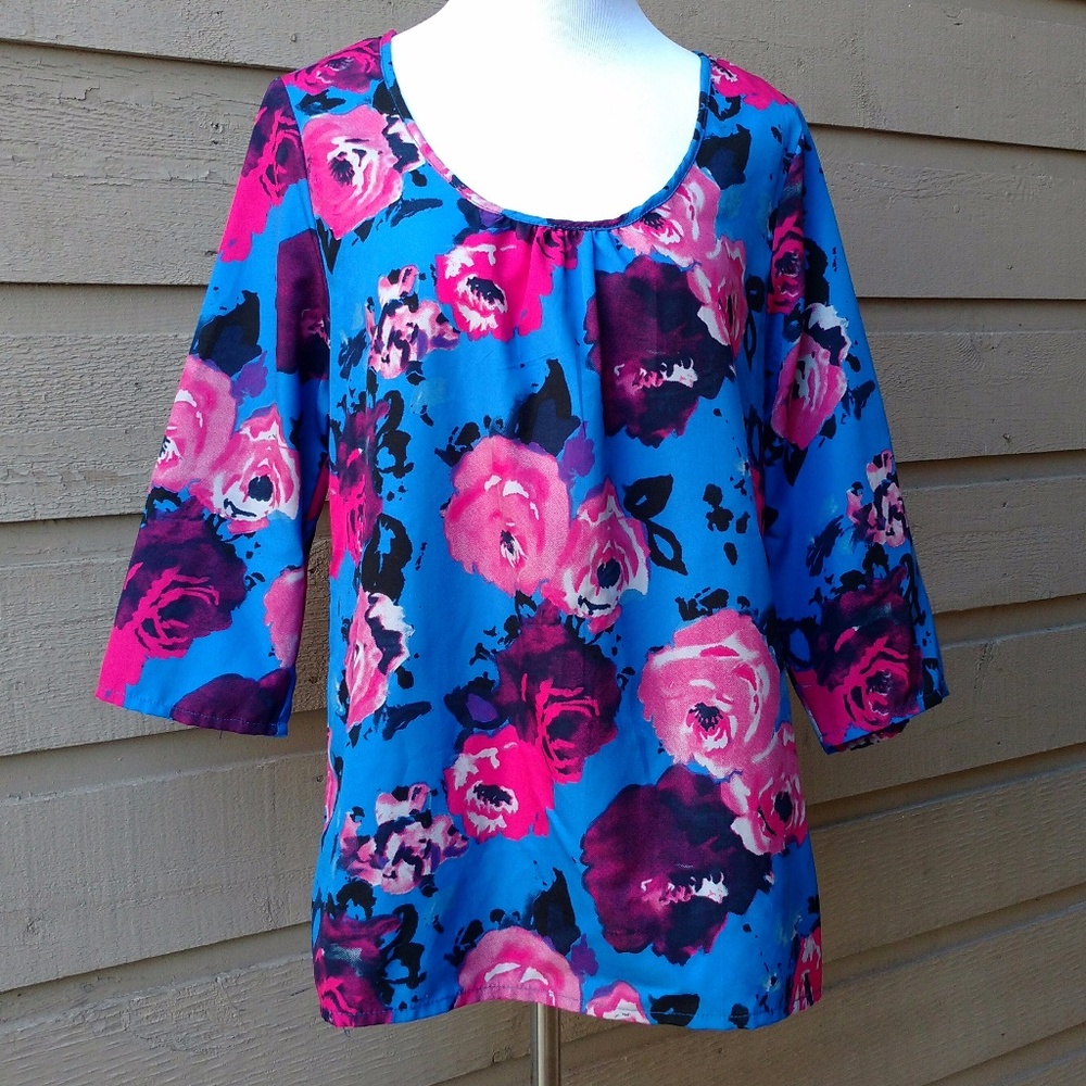 NWOT Live 4 Truth Floral Blouse