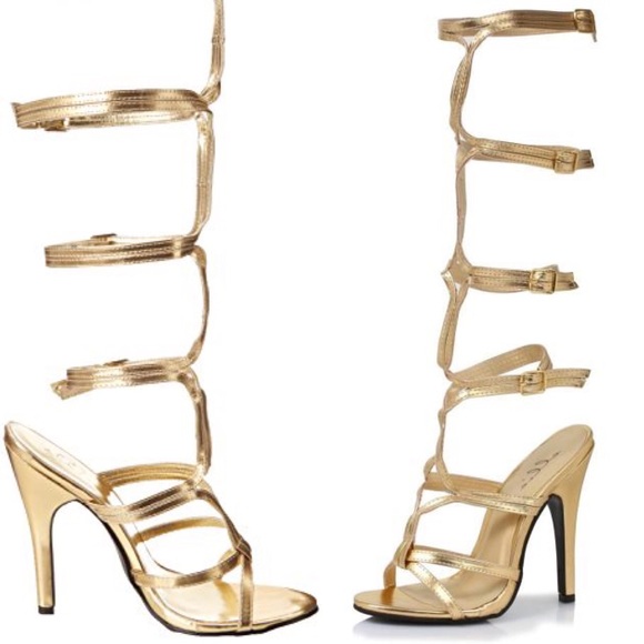 Ellie Gold 510 Sexy Women's Sandals, size 7