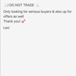 NO TRADES-buyers only