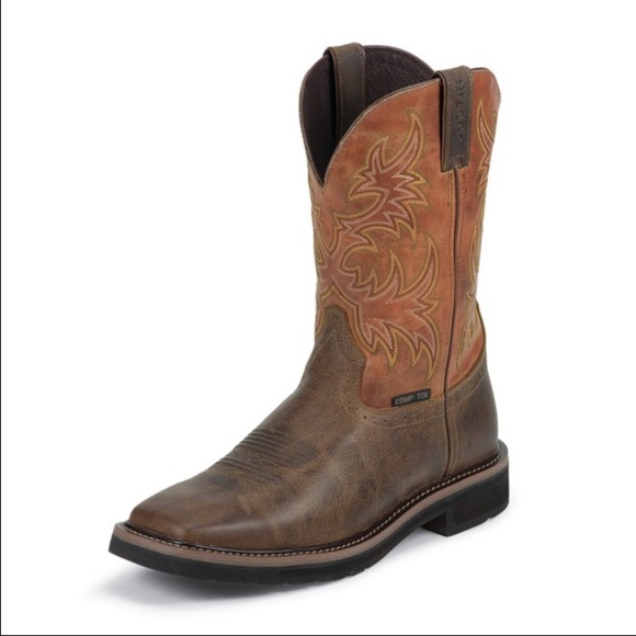 JUSTIN Work Boots Men's Rugged Stampede WK4812