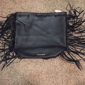 NWT Victoria's Secret drawstring leather bag