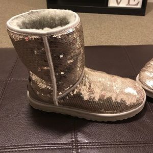 Silver sparkle Ugg boots