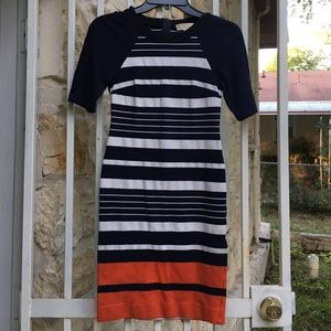 MK Stripped Fitted Dress